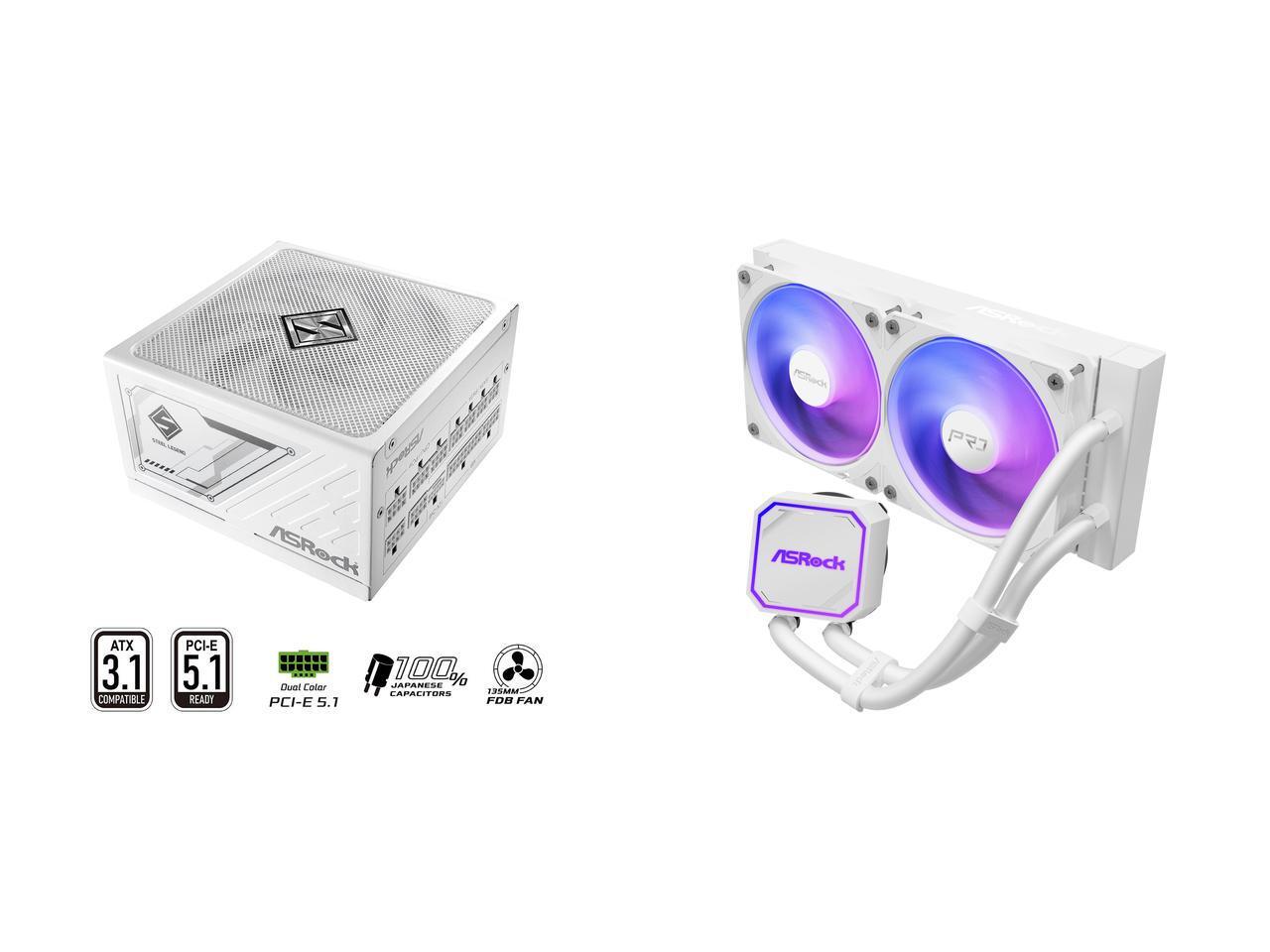 1000W White Modular Power Supply - Alimentatore completamente modulare ASRock SL-1000GW Gold