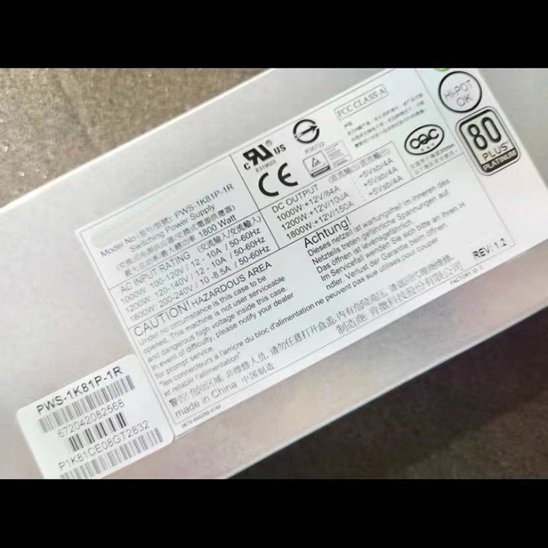 PWS-1K81P-1R 1800W For Supermi - 1800W Server Power Supply Redundant recensione e prezzo